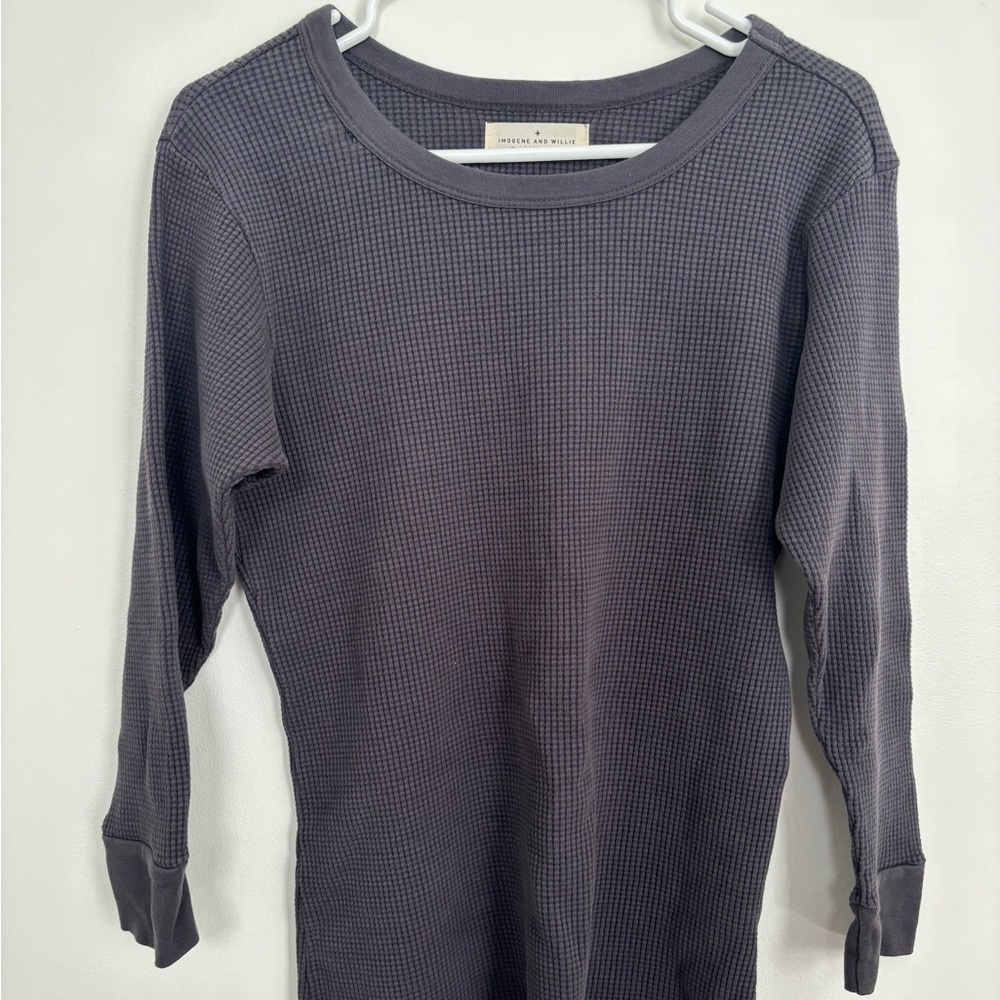 Imogene + Willie Faded Black Waffle Thermal